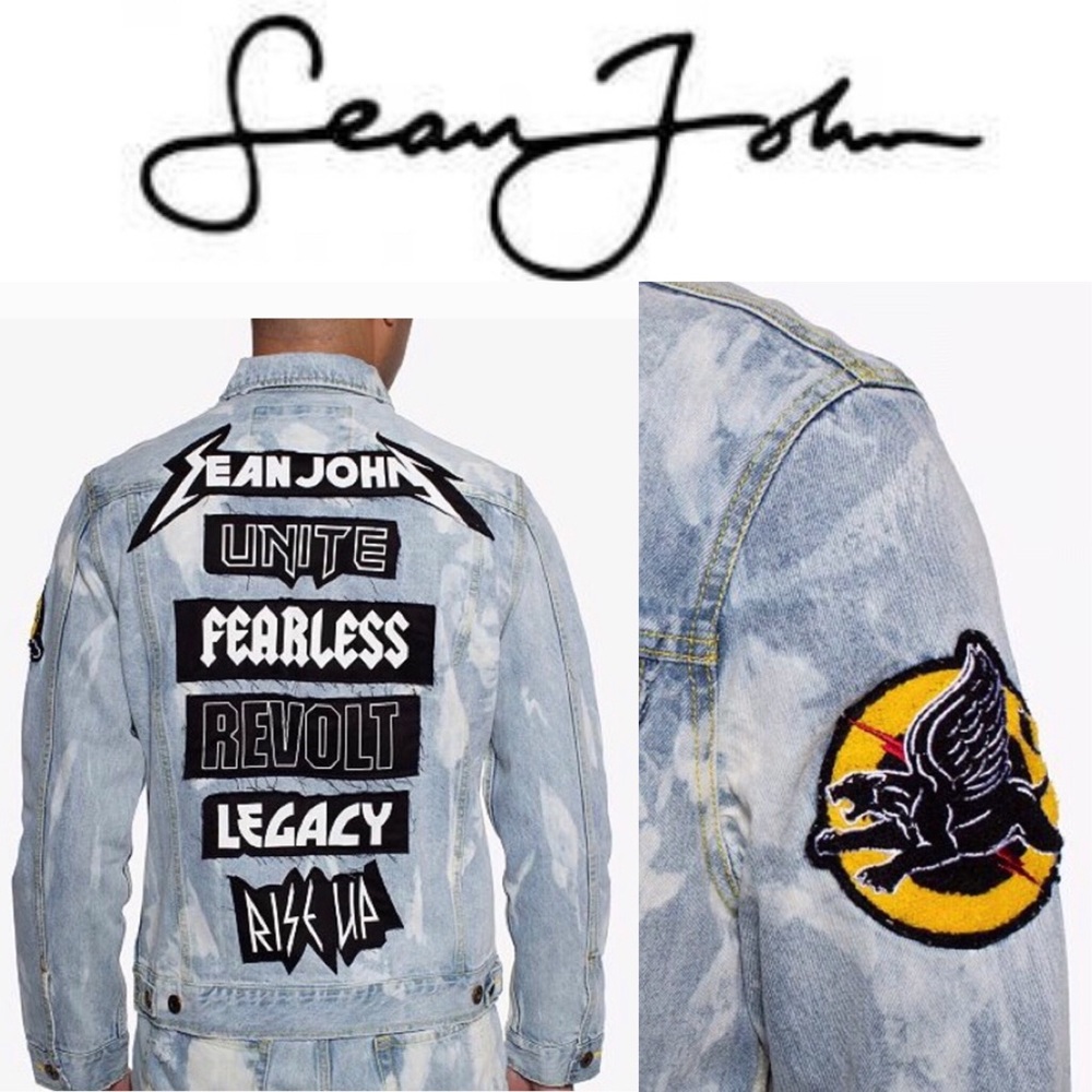 Men's Patch Back Denim Jacket NWT - image 1